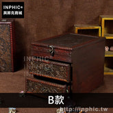 INPHIC-收納盒拍攝道具禮物做舊首飾盒木盒梳妝盒木質古董仿古-B款